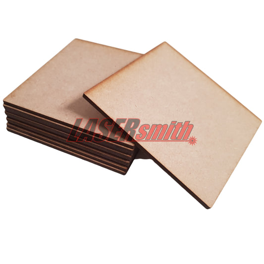 MDF Coasters - 10 Pack  - 106mm x 106mm - End of line.