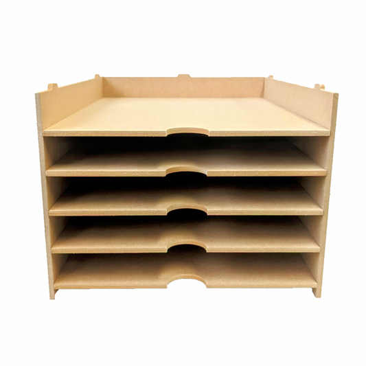 A3 Paper storage shelf, 5 shelves with stackable design