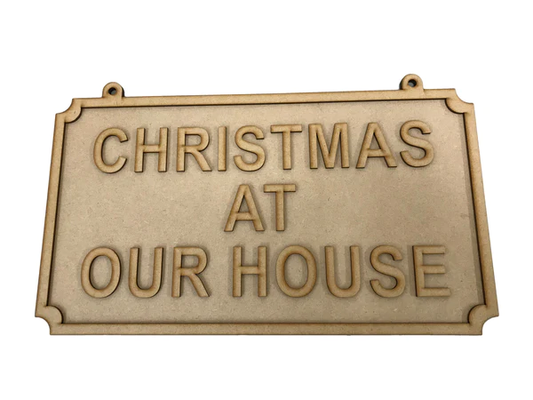Christmas at our house road sign - Arial - 400mm- End of line