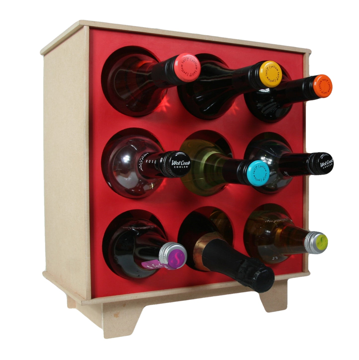 Wine Rack Holder Floor Standing Holds 9 Bottles
