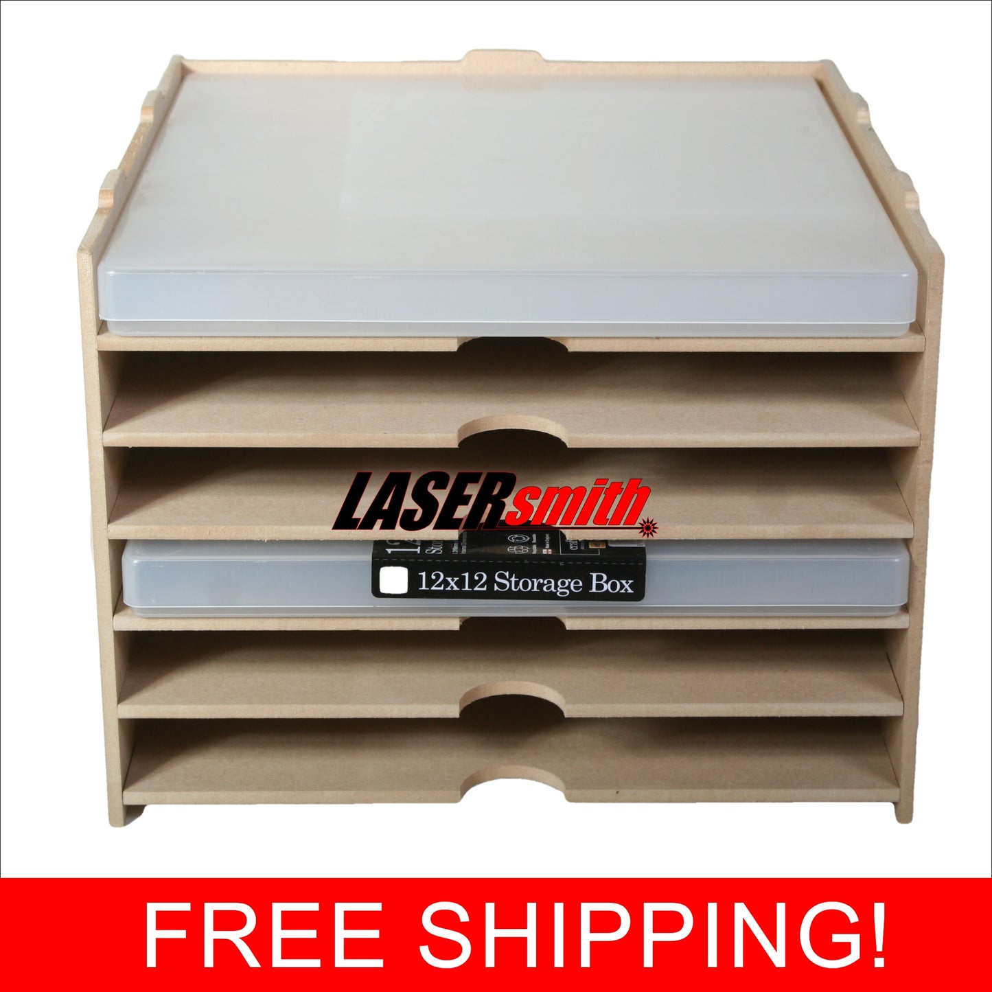 6 SHELF KALLAX STORAGE FOR 12 X 12 PLASTIC STORAGE CONTAINERS FOR CRAFTING AND OFFICE USE