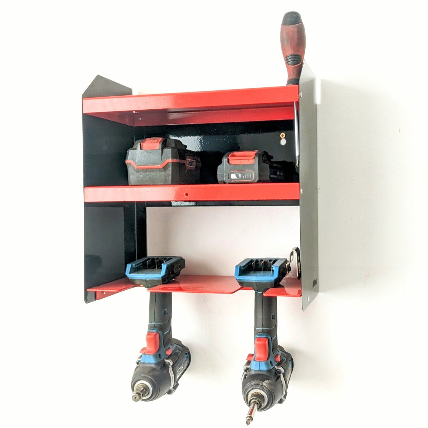 2 Drill Holder with 2 shelves
