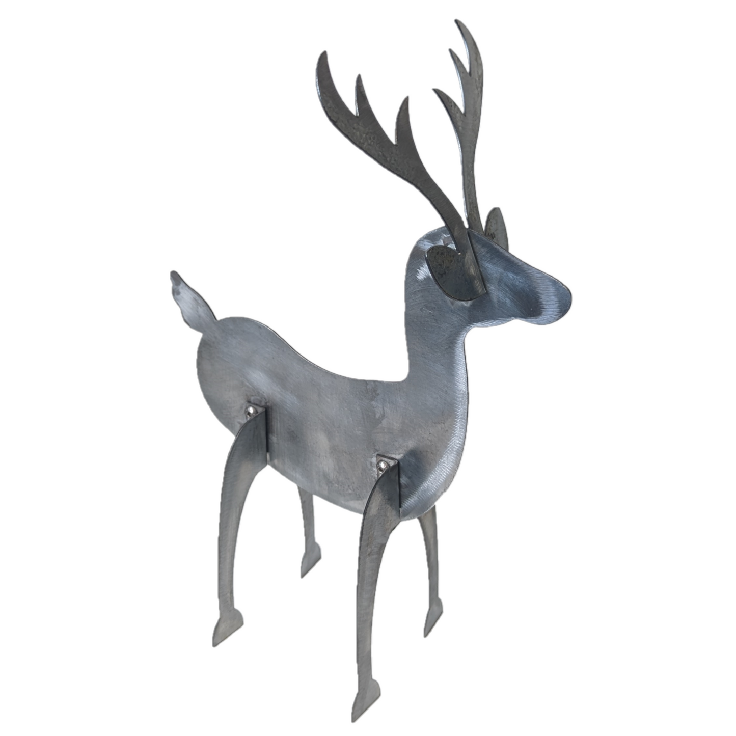 Metal Free-Standing Sleighs and Reindeer